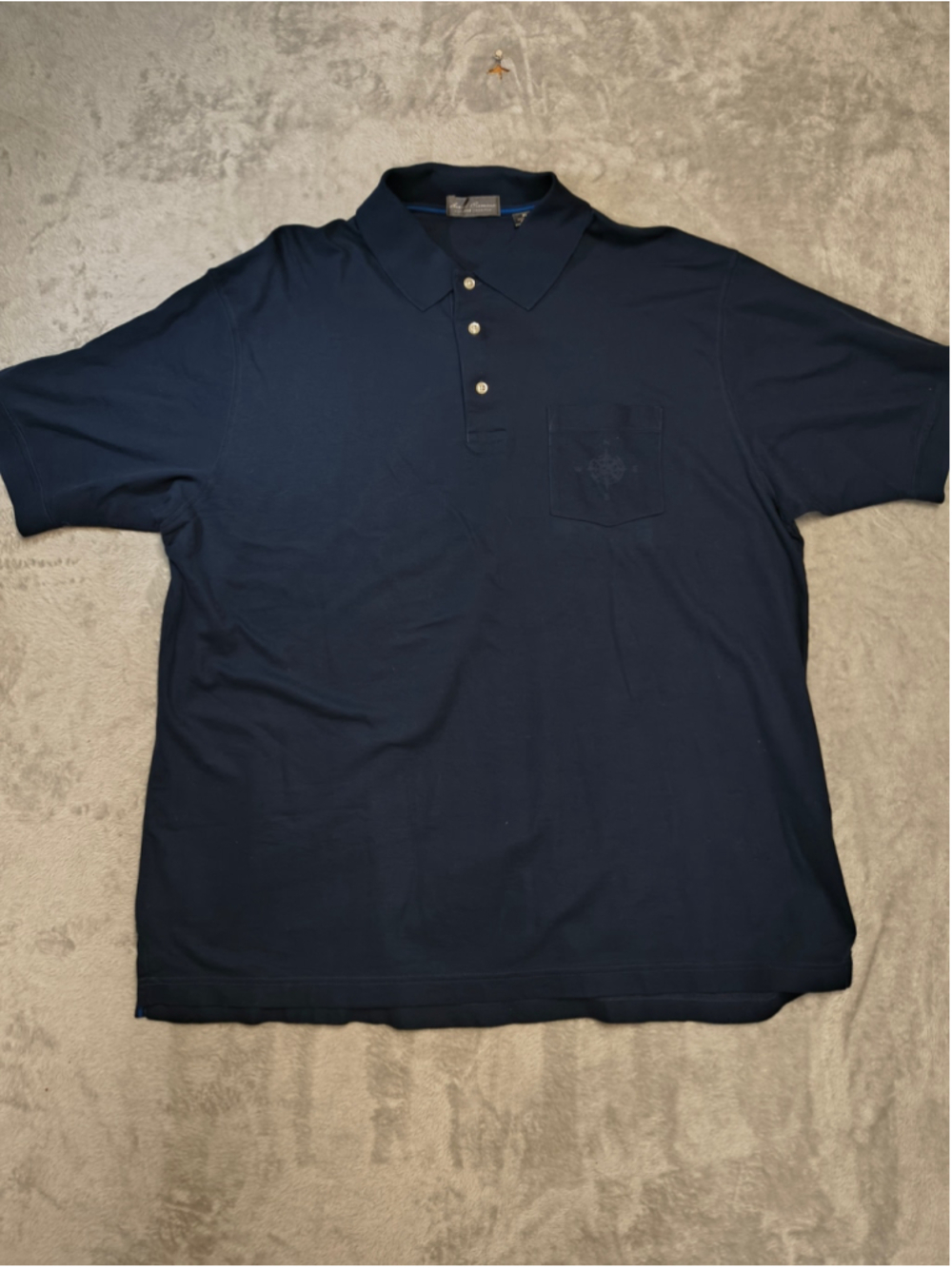 Daniel Cremieux Classics Men's Navy Blue Pocket Polo Shirt - Size XL